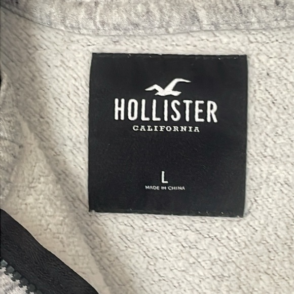 Hollister Two-Tone Gray and Black Hoodie - Picture 2 of 3